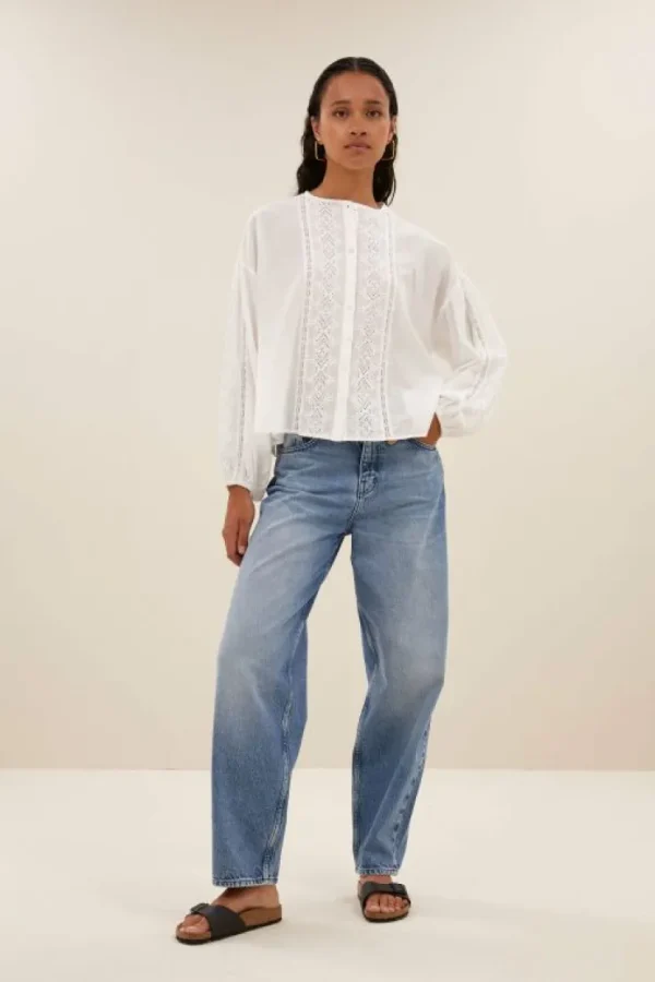 kate blouse | off white-By bar Flash Sale