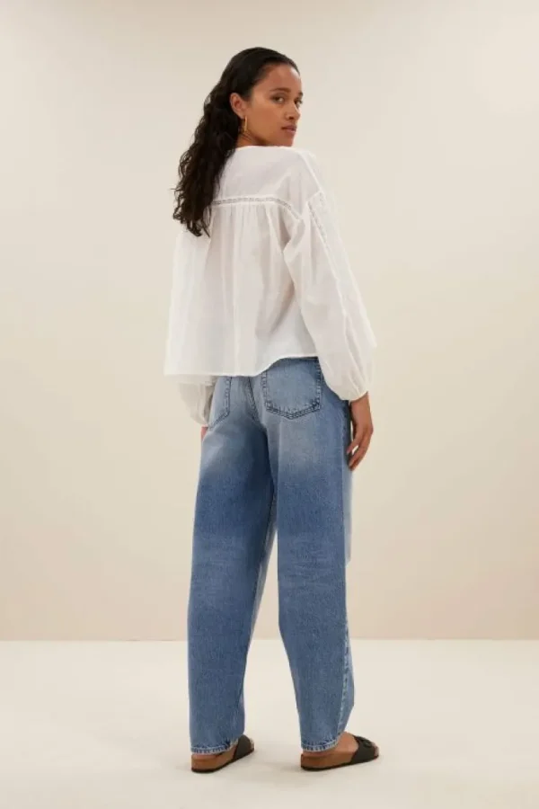 kate blouse | off white-By bar Flash Sale