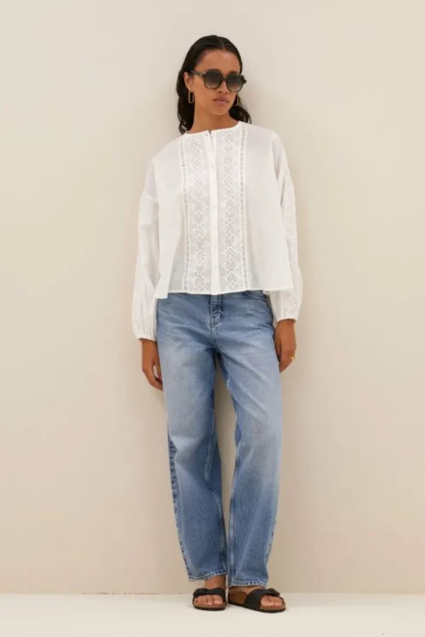 kate blouse | off white-By bar Flash Sale