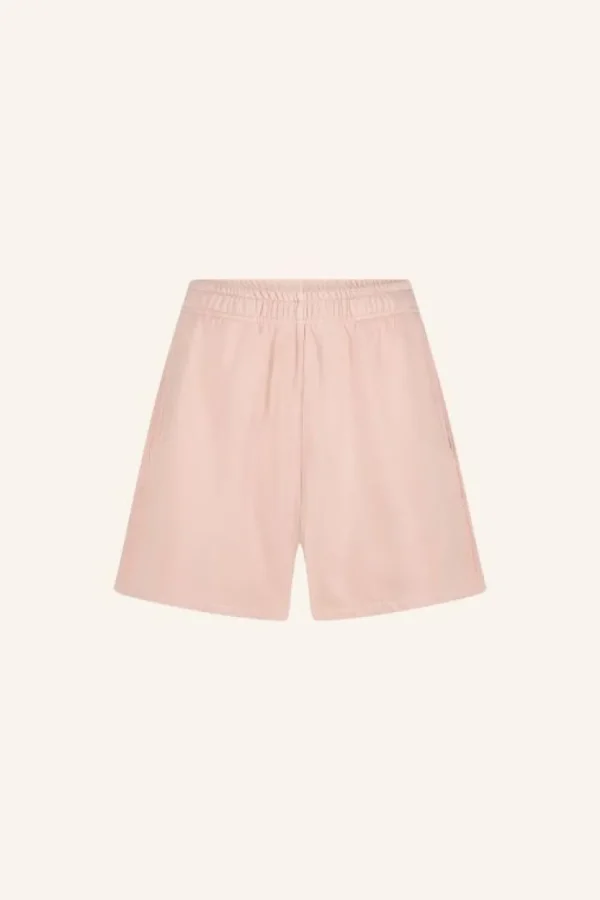 kid natural sweat shorts | peach dust-By bar Online