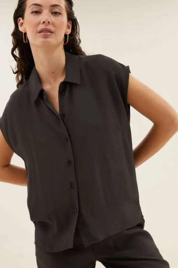 kiek viscose top | cafe noir-By bar Sale