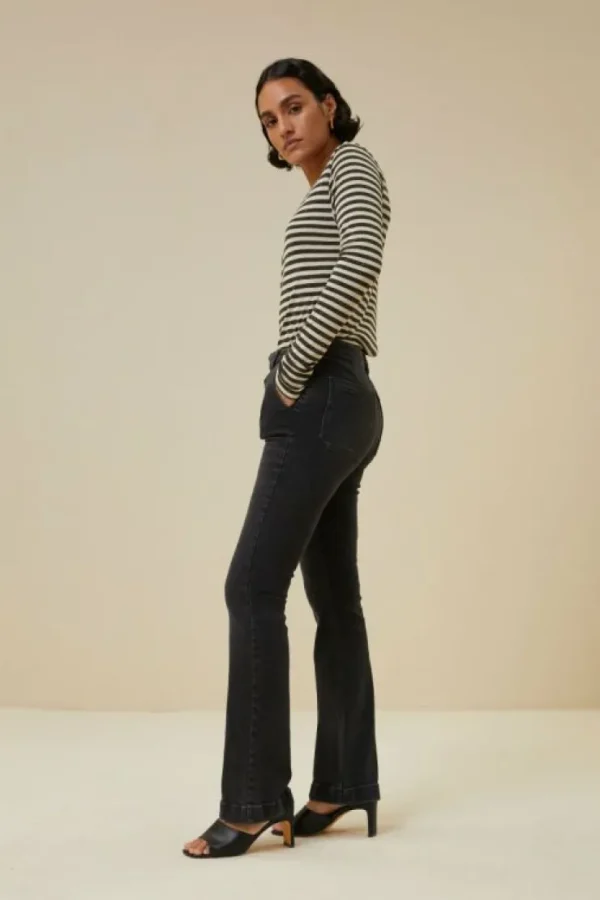 leila lb pant | jet black-By bar Best