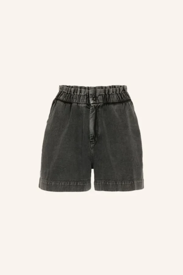 leon twill short | jet black-By bar Cheap