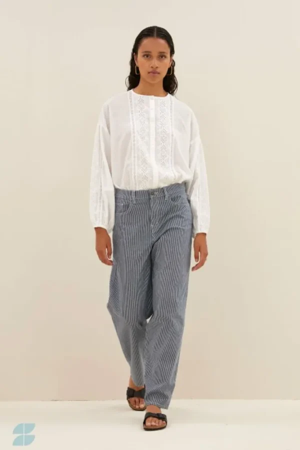 lew stripe pants | dark blue stripe-By bar Clearance