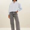 lina pant | grey denim-By bar Hot