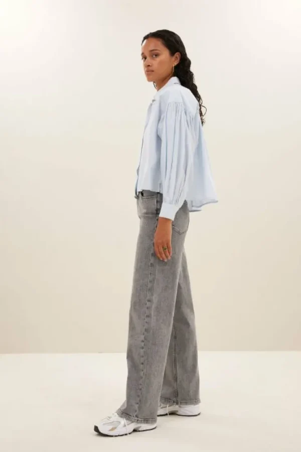 lina pant | grey denim-By bar Hot