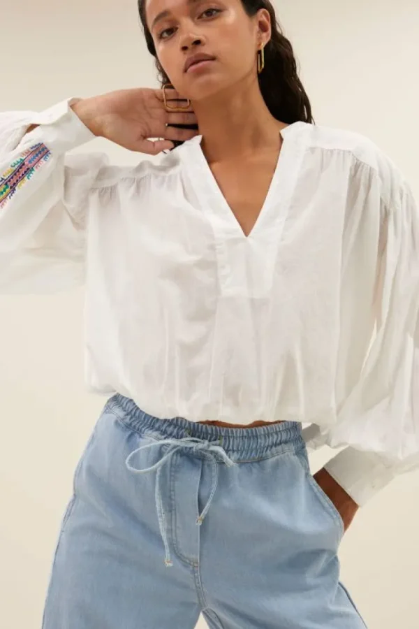 linn blouse | off white-By bar New