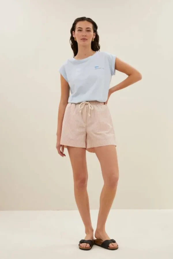 lio stripe shorts | rose stripe-By bar Store