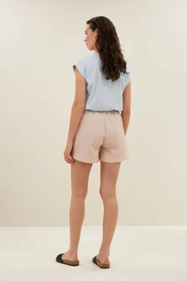 lio stripe shorts | rose stripe-By bar Store