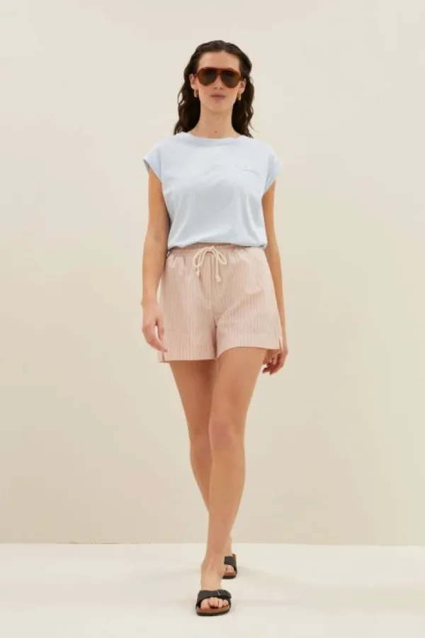 lio stripe shorts | rose stripe-By bar Store