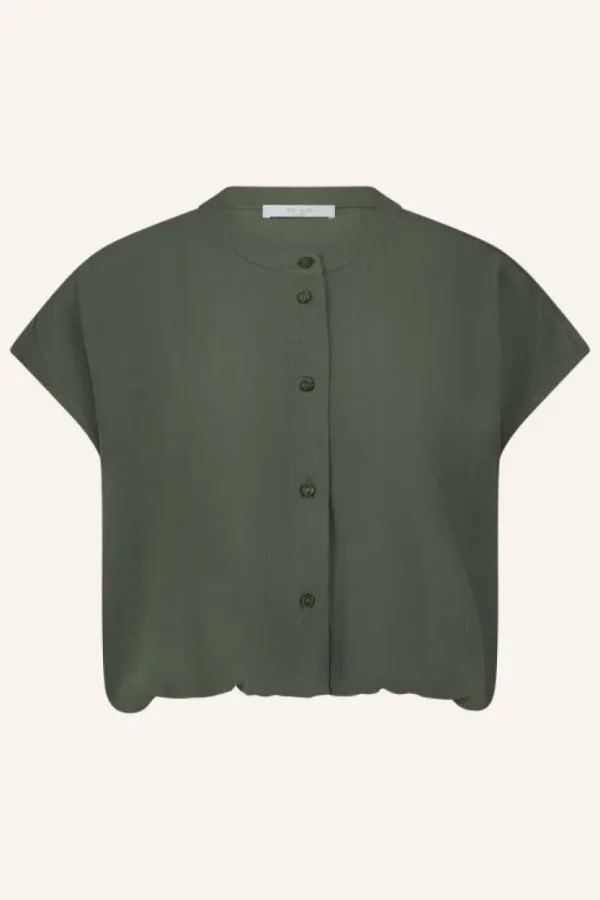 lode viscose blouse | mulled basil-By bar Shop