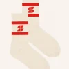 logo uni socks | poppy red-By bar Cheap