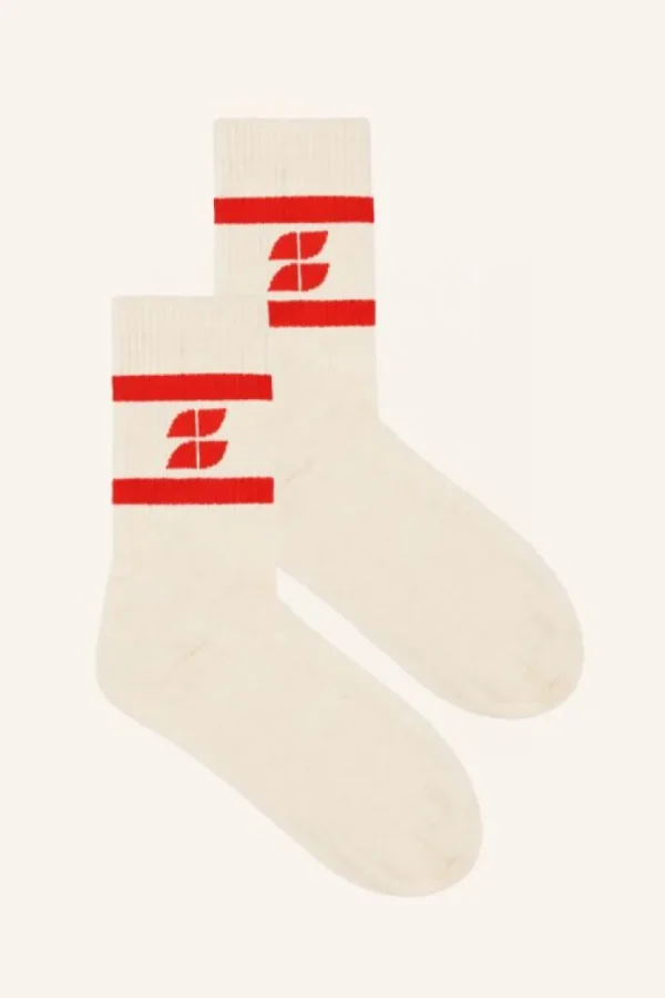 logo uni socks | poppy red-By bar Cheap