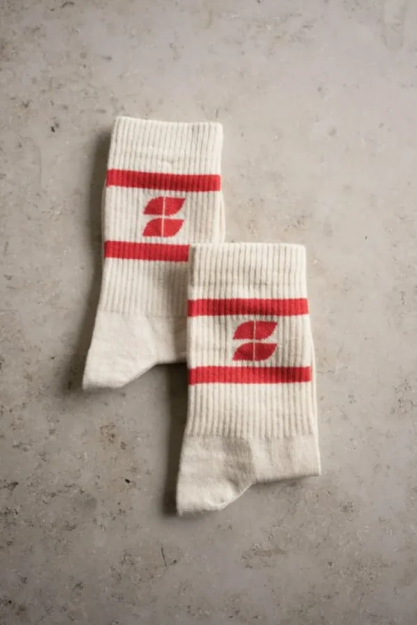 logo uni socks | poppy red-By bar Cheap