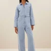 louise denim suit | light denim-By bar Shop