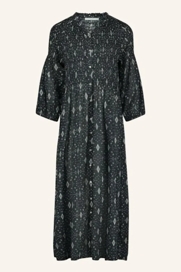 loulou midnight ikat dress | midnight ikat-By bar Store