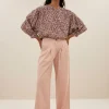 lucy cheetah blouse | pink cheetah print-By bar Fashion