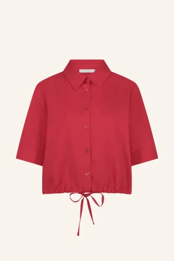 malin poplin blouse | lipstick-By bar Best