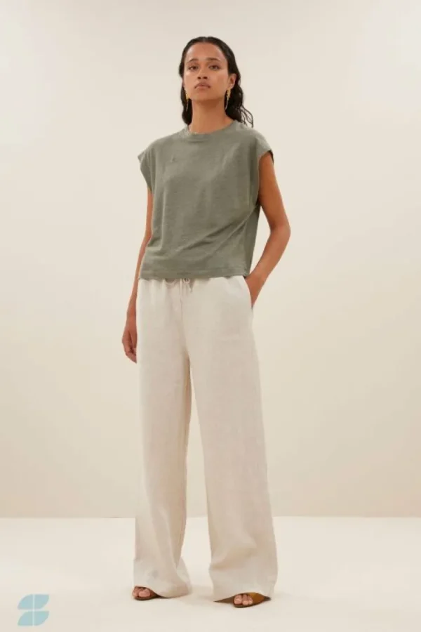 mason linen top | mulled basil-By bar Sale