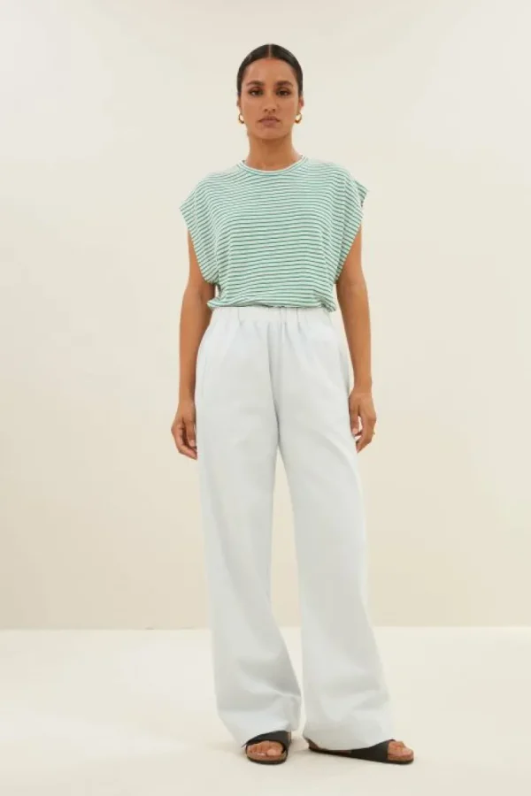 mason small stripe top | green small stripe-By bar Hot