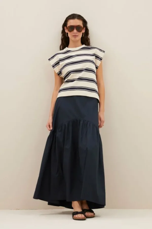 mason stripe top | navy grain stripe-By bar Store