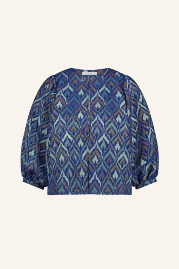 mauri blouse | pavo jacquard print-By bar Best