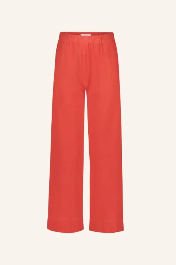 mees twill pants | poppy red-By bar Store