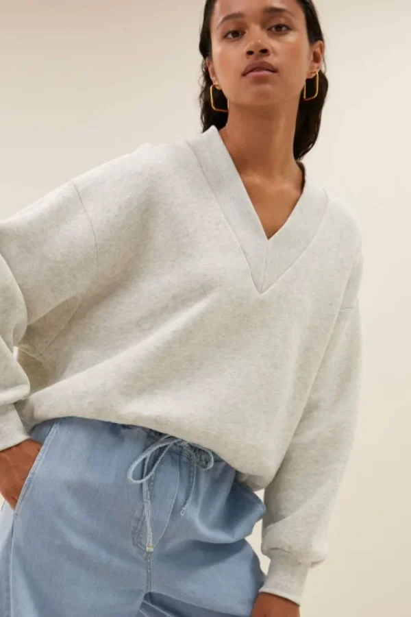 momo sweater | light grey melee-By bar Outlet