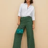 neal leo pants | green panter print-By bar Clearance