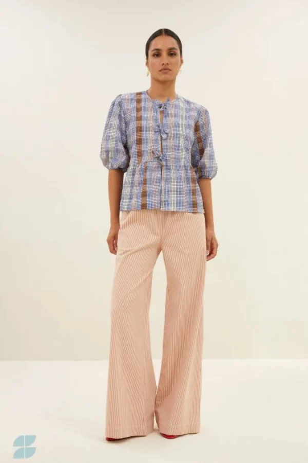 neal stripe pants | pink milky stripe-By bar Best Sale