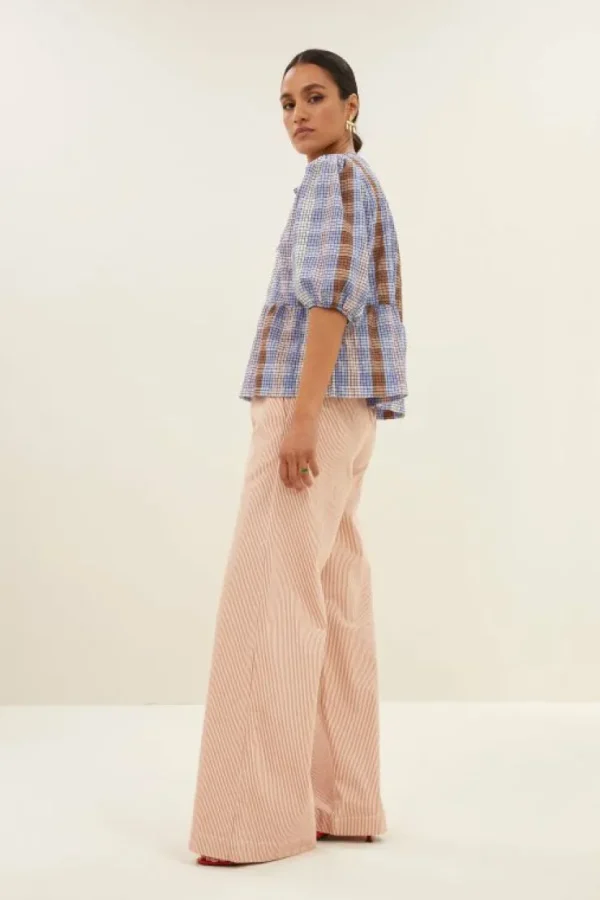 neal stripe pants | pink milky stripe-By bar Best Sale