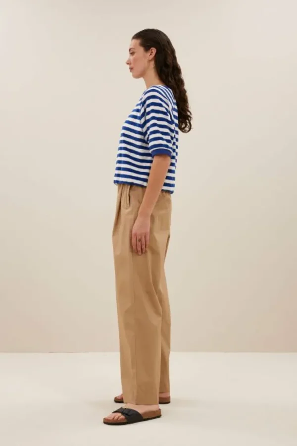 neva slub stripe top | kingsblue slub stripe-By bar Online