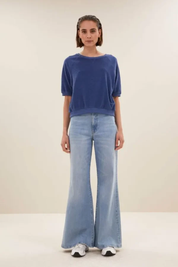 neva slub top | estate blue-By bar Fashion