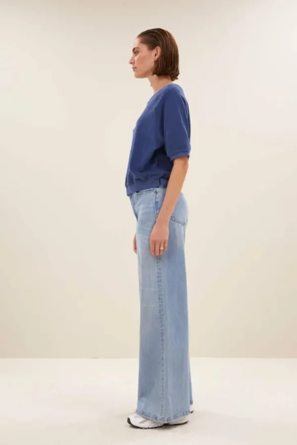 neva slub top | estate blue-By bar Fashion