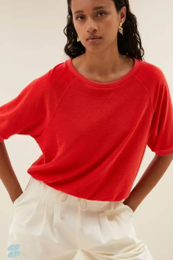 neva slub top | poppy red-By bar Cheap