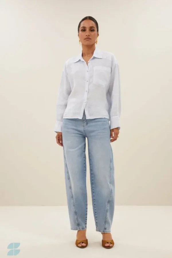 nima linen blouse | skyway-By bar Discount