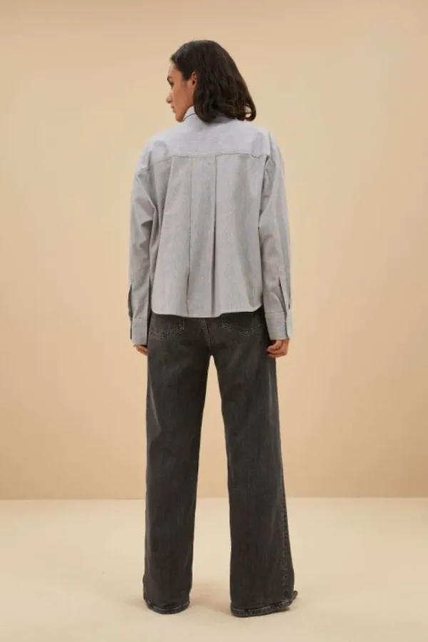 nima pin stripe blouse | -By bar Cheap