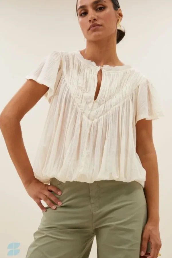 olav blouse | off white-By bar Cheap