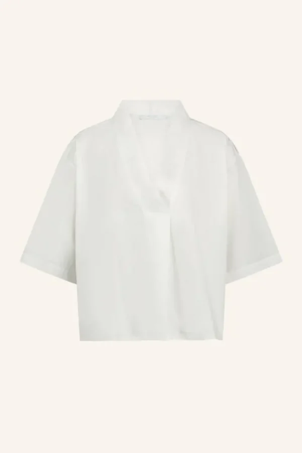 owen poplin blouse | white-By bar Flash Sale