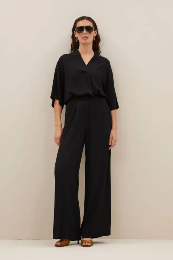 owen viscose blouse | jet black-By bar Cheap