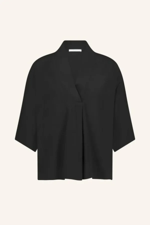 owen viscose blouse | jet black-By bar Cheap