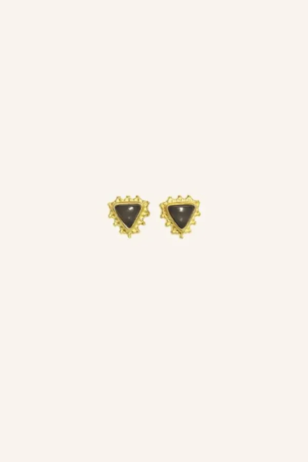 PD triangle stud earring | -By bar Flash Sale