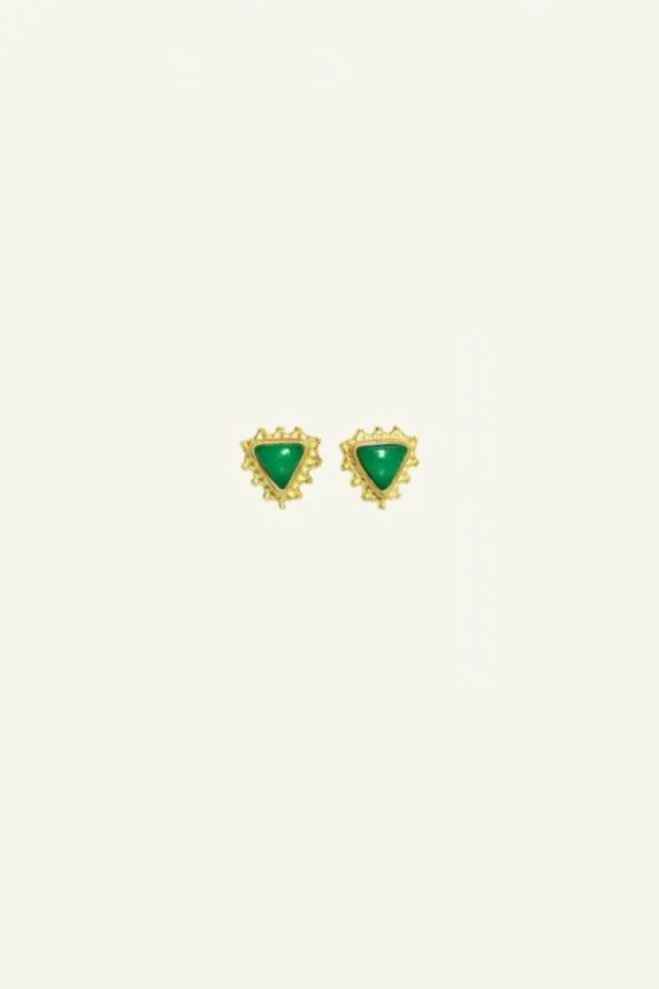 PD triangle stud earring | -By bar Fashion