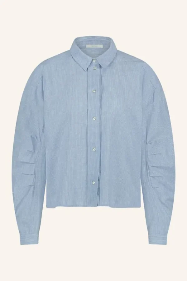 penny pinstripe blouse | sky blue-By bar Fashion