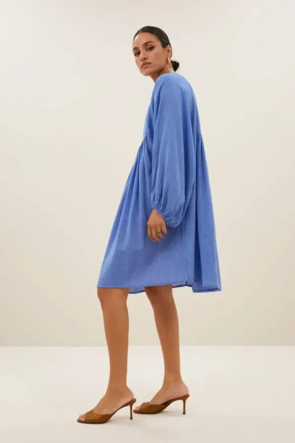 philou athia dress | sapphire blue-By bar Fashion