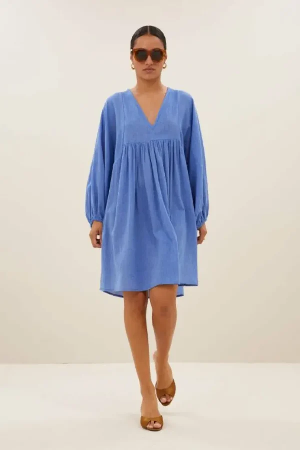 philou athia dress | sapphire blue-By bar Fashion