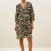 philou zebra dress | black zebra print-By bar Best Sale