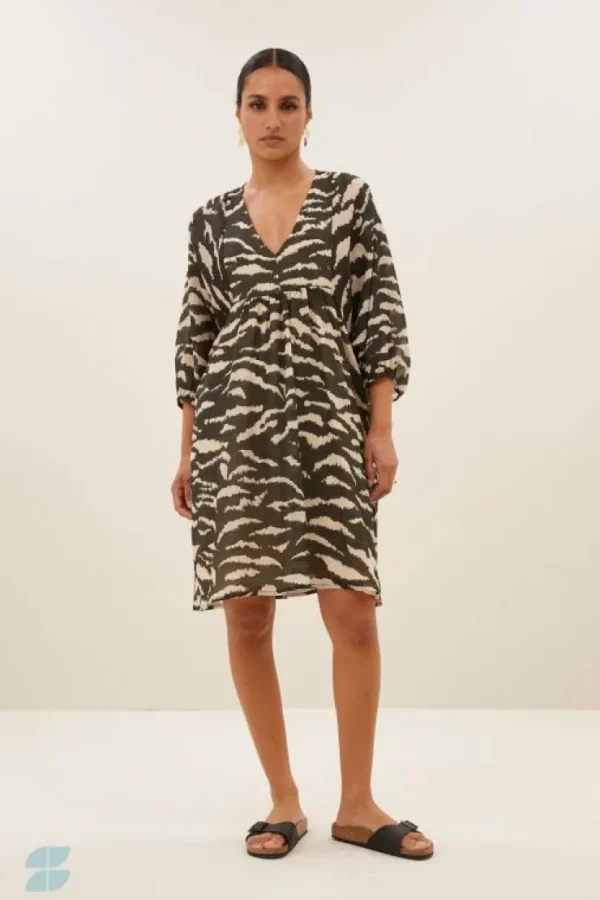 philou zebra dress | black zebra print-By bar Best Sale