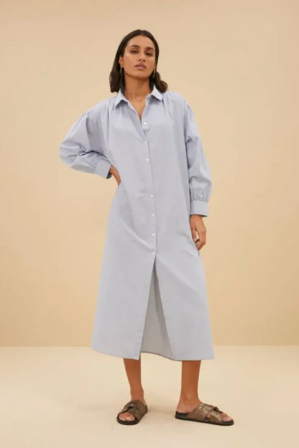 pin stripe shirt dress | indi grey-By bar Discount