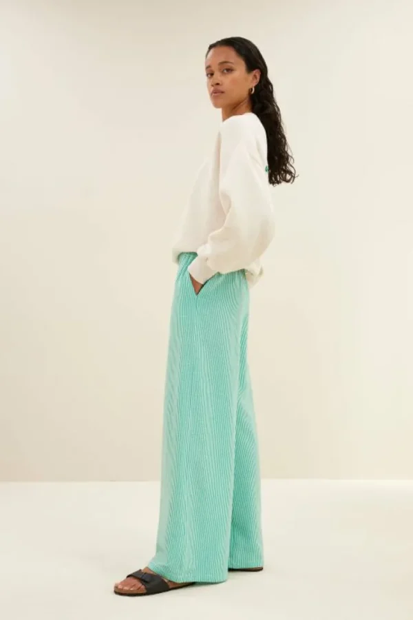 randy green stripe pants | green seer stripe-By bar Best